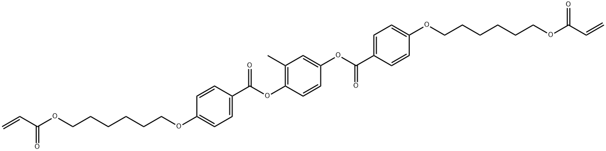 1,4-双-[4-(6-丙烯酰氧基己氧基)苯甲酰氧基]-2-甲基苯 结构式