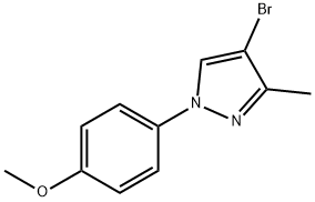 4-Bromo-1-(4-methoxyphenyl)-5-methylpyrazole 结构式