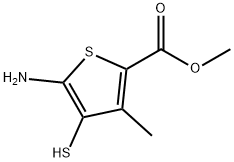 2-Thiophenecarboxylicacid,5-amino-4-mercapto-3-methyl-,methylester(9CI) 结构式
