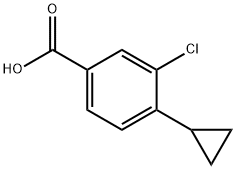 3-Chloro-4-cyclopropylbenzoic acid 结构式