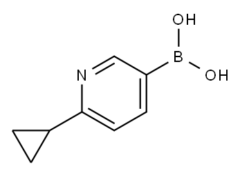 6-环丙基吡啶-3-硼酸 结构式