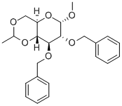 METHYL-2,3-DI-O-BENZYL-4,6-O-ETHYLIDENE-ALPHA-D-GLUCOPYRANOSIDE 结构式