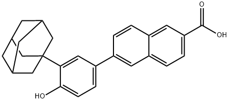 6-[3-(1-金刚烷基)-4-羟基苯基]-2-萘甲酸 结构式