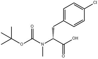 叔丁氧羰基-N-甲基对氯-D-苯丙氨酸 结构式