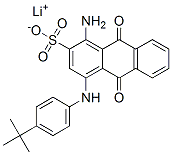 2-Anthracenesulfonic acid, 1-amino-4-[[4-(1,1-dimethylethyl) phenyl]amino]-9,10-dihydro-9,10-dioxo-, monolithium salt 结构式