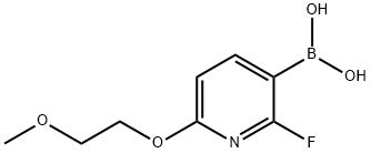(2-氟-6-(2-甲氧基乙氧基)吡啶-3-基)硼酸 结构式