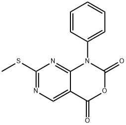 7-(methylthio)-1-phenyl-1H-pyrimido[4,5-d][1,3]oxazine-2,4-dione 结构式