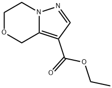 6,7-二氢-4H-吡唑并[5,1-C][1,4]噁嗪-3-甲酸乙酯 结构式