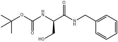 (R)-(1-(苄基氨基)-3-羟基-1-氧代丙-2-基)氨基甲酸叔丁酯 结构式