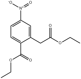 2-(2-乙氧基-2-氧代乙基)-4-硝基苯甲酸乙酯 结构式