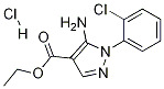 5-氨基-1-(2‘-氯苯基)-1H-吡唑-4-甲酸乙酯盐酸盐 结构式