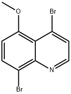 4,8-dibromo-5-methoxyquinoline 结构式