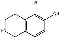 5-溴-1,2,3,4-四氢异喹啉-6-醇 结构式