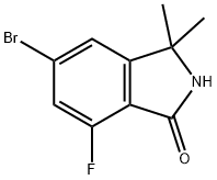 5-bromo-7-fluoro-3,3-dimethylisoindolin-1-one 结构式