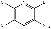 2-溴-5,6-二氯吡啶-3-胺 结构式