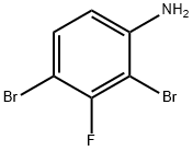 2,4-二溴-3-氟苯胺 结构式