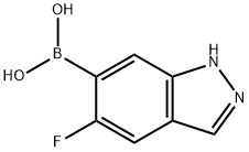 5-fluoro-1H-indazol-6-yl-6-boronic acid 结构式