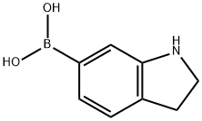 (2,3-二氢-1H-吲哚-6-基)硼酸 结构式