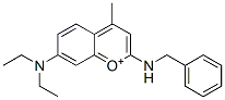 2-benzylamino-4-methyl-7-diethylaminobenzopyrylium 结构式