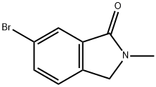 N-甲基-6-溴异吲哚啉-1-酮 结构式