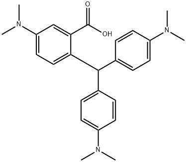 2-[bis[4-(dimethylamino)phenyl]methyl]-5-(dimethylamino)benzoic acid 结构式