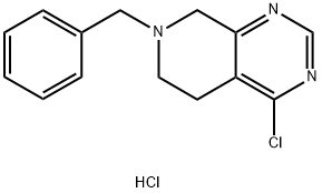 7-苄基-4-氯-5,6,7,8-四氢吡啶并[3,4-D]嘧啶二盐酸盐 结构式