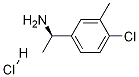 (R)-1-(4-氯-3-甲基苯基)乙胺盐酸盐 结构式