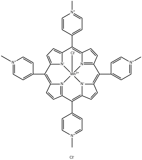 5,10,15,20-四（4-吡啶）-21H-23H-卟吩合锰（III）四（CH3CL） 结构式