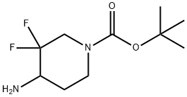 4-氨基-3,3-二氟-1-哌啶羧酸叔丁酯 结构式