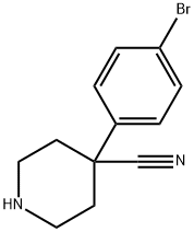 4-(4-溴苯基)哌啶-4-甲腈 结构式