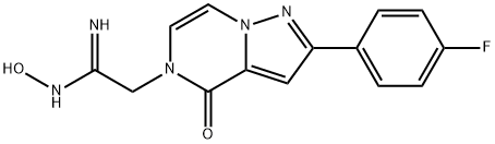 2-(2-(4-氟苯基)-4-氧代吡唑并[1,5-A]吡嗪-5(4H)-基)-N-羟基乙脒 结构式