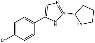 (S)-2-(4-溴苯基)-2-(吡咯烷-2-基)-1H-咪唑 结构式