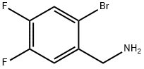 (2-溴-4,5-二氟苯基)甲胺 结构式