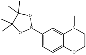 4-METHYL-6-(4,4,5,5-TETRAMETHYL-1,3,2-DIOXABOROLAN-2-YL)-3,4-DIHYDRO-2H-BENZO[B][1,4]OXAZINE 结构式