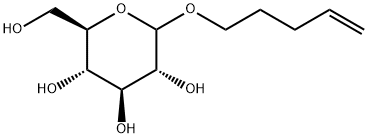 4-戊烯基-D-吡喃葡萄糖苷 结构式