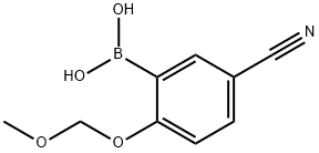 5-氰基-2-(甲氧基甲氧基)苯硼酸 结构式