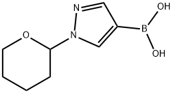 1-(四氢-2H-吡喃-2-基)吡唑-4-硼酸 结构式