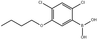 5-丁氧基-2,4-二氯苯硼酸 结构式
