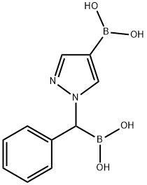 1-(1-BORONO-1-PHENYLMETHYL)PYRAZOLE-4-BORONIC ACID 结构式