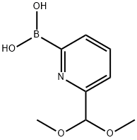 6-(二甲氧基甲基)吡啶-2-基硼酸 结构式