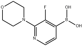 3-氟-2-吗啉代吡啶-4-基硼酸 结构式