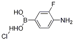 4-氨基-3-氟苯基硼酸盐酸盐 结构式