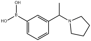 3-(1-吡咯烷乙基)苯硼酸 结构式