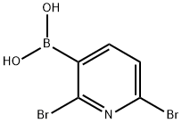 2,6-二溴吡啶-3-硼酸 结构式