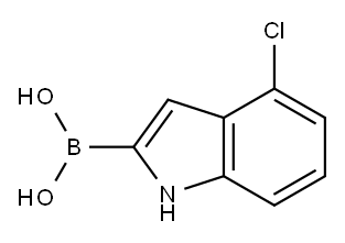 4-Chloro-1h-indole-2-boronic acid 结构式