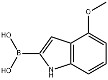 4-甲氧基吲哚-2-硼酸 结构式