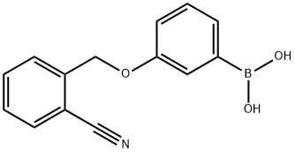 3-(2-CyanophenylMethoxy)phenylboronic acid 结构式