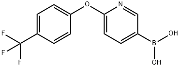 2-(4-三氟甲基苯氧基)吡啶-5-硼酸 结构式