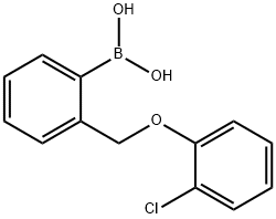 (2-((2-氯苯氧基)甲基)苯基)硼酸 结构式