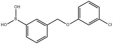 3-(3-chlorophenoxymethyl)phenylboronic acid 结构式